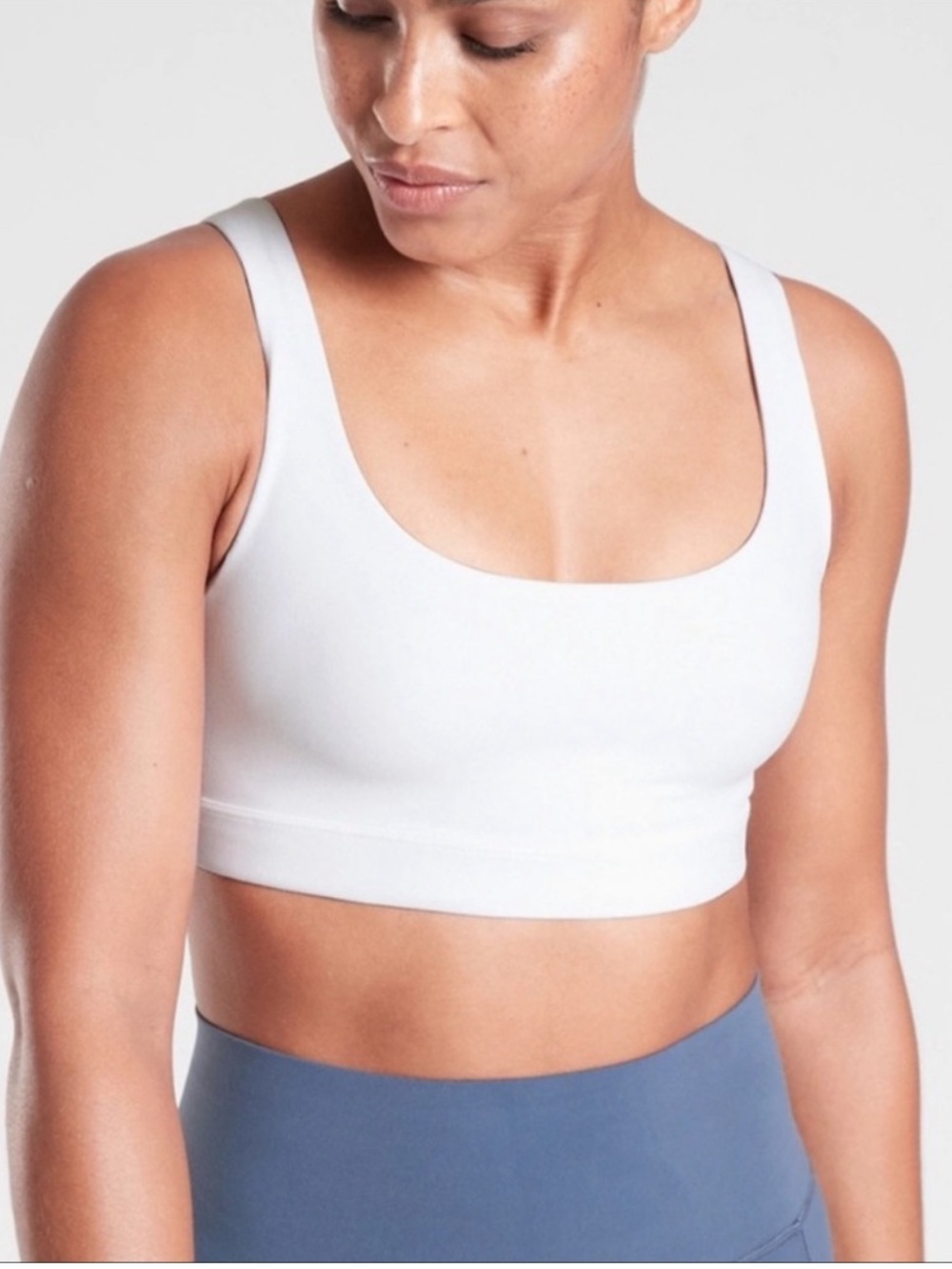Athleta Exhale Sports Bra White